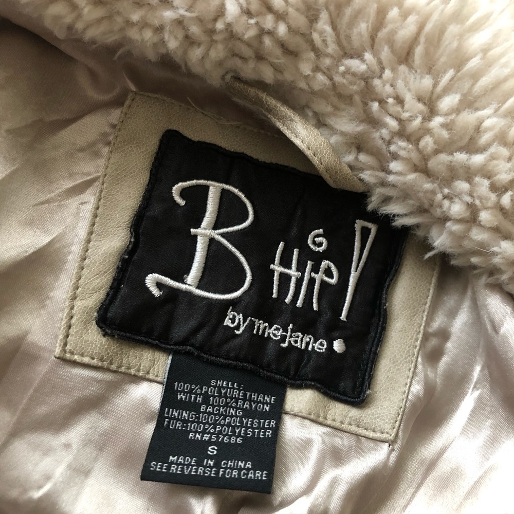 Tan leather jacket - Picture 3 of 4